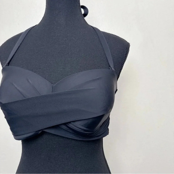 Knix Womens Large Riviera Wrap Bikini Top In Black - Picture 4 of 10